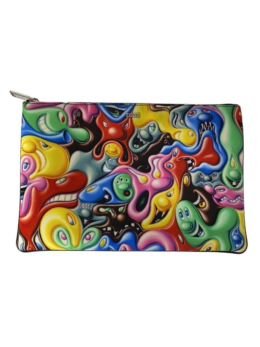 Christian Dior Clutch Bag All Over Leather Multicolor